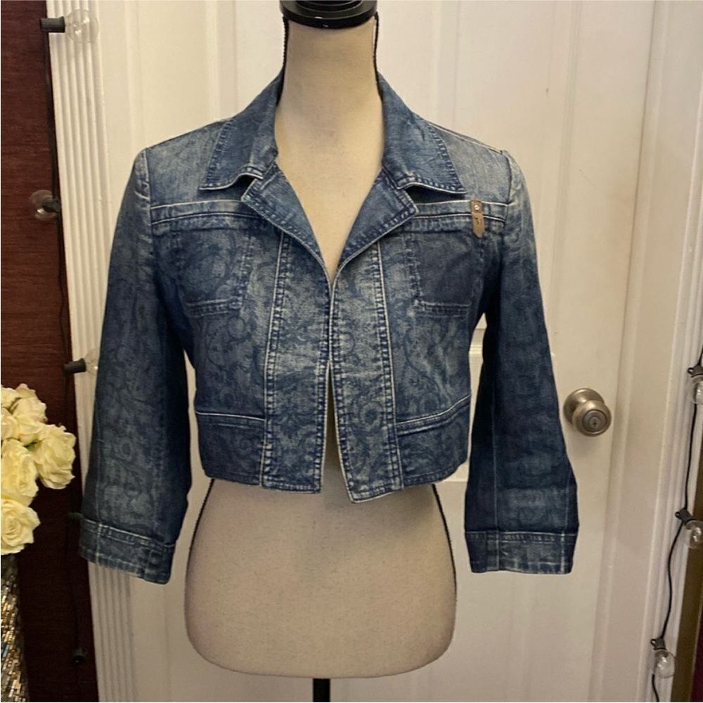 Trussardi Jeabs Denim Cropped Jacket, S
